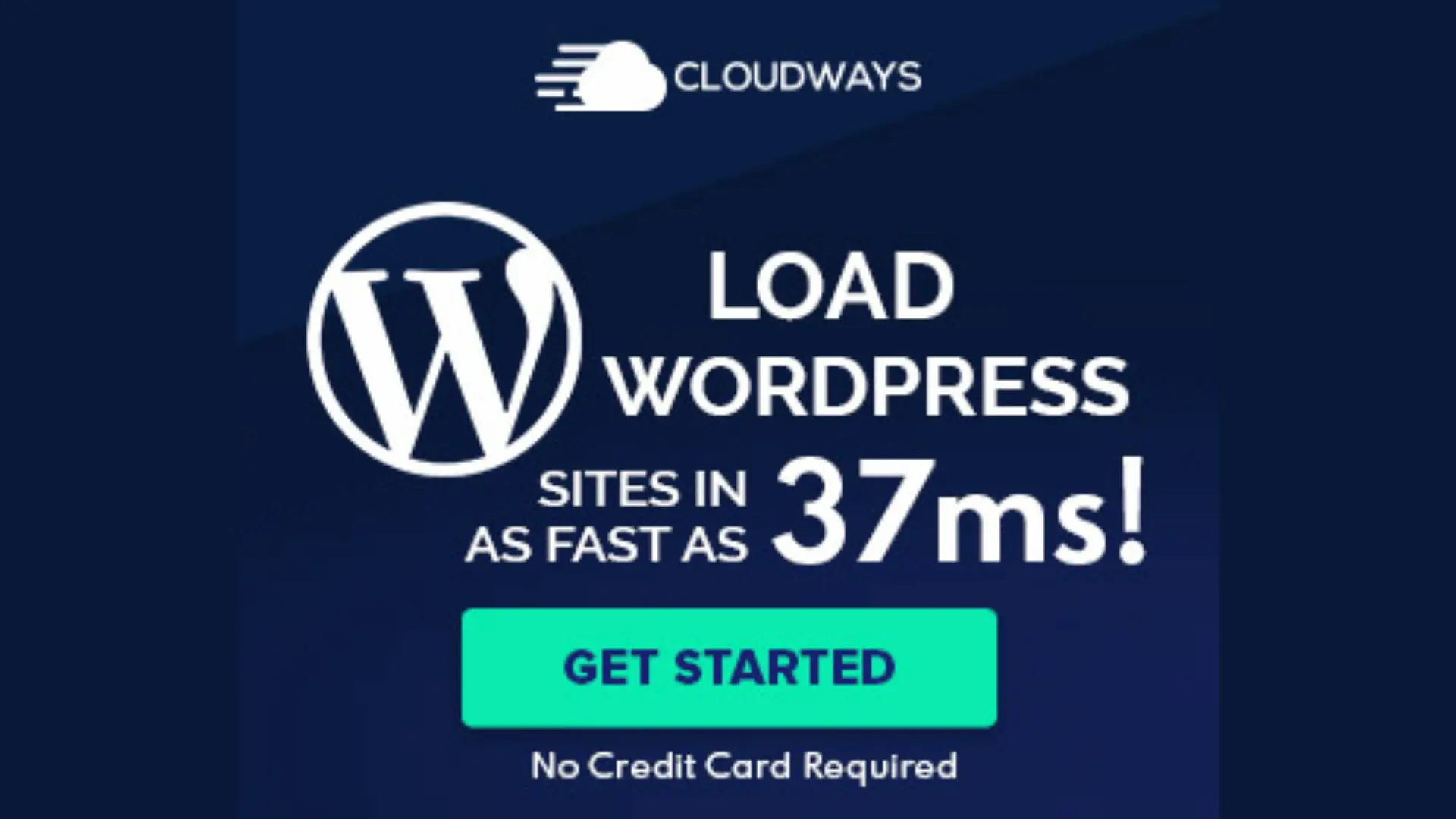 Cloudways - Load WordPress sites in as fast as 37ms!